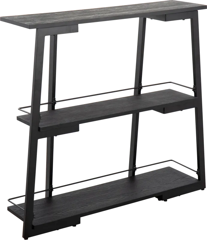 Helmken Black Bookcase