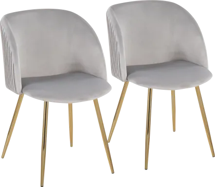 Sutlive I Silver Dining Chair Set of 2