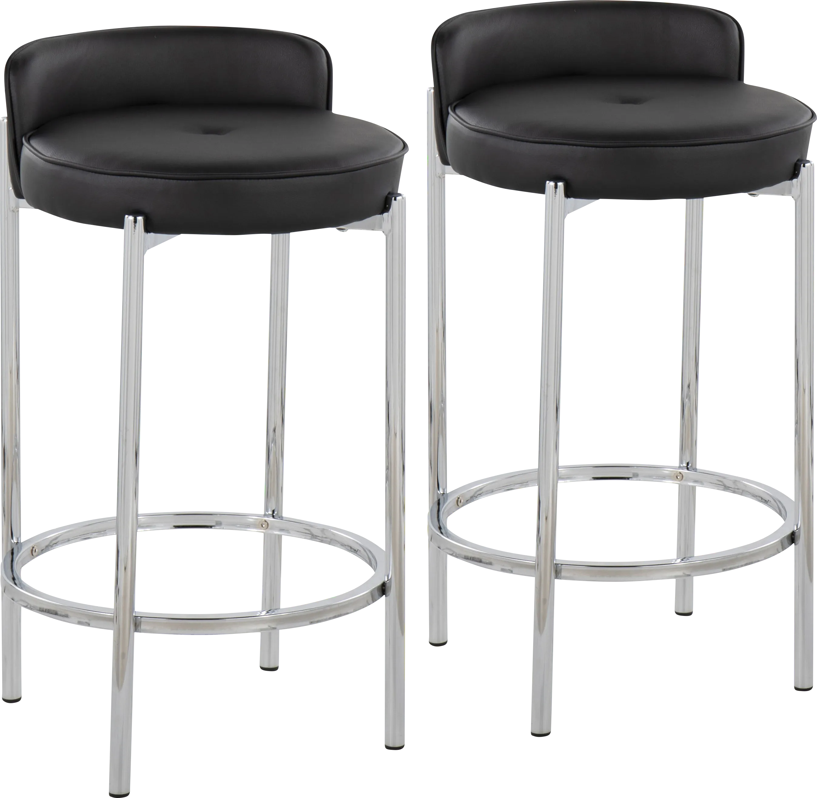 Bannon II Black Counter Stool Set of 2 - Thumbnail - Image 1