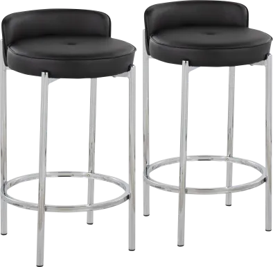 Bannon II Black Counter Stool Set of 2