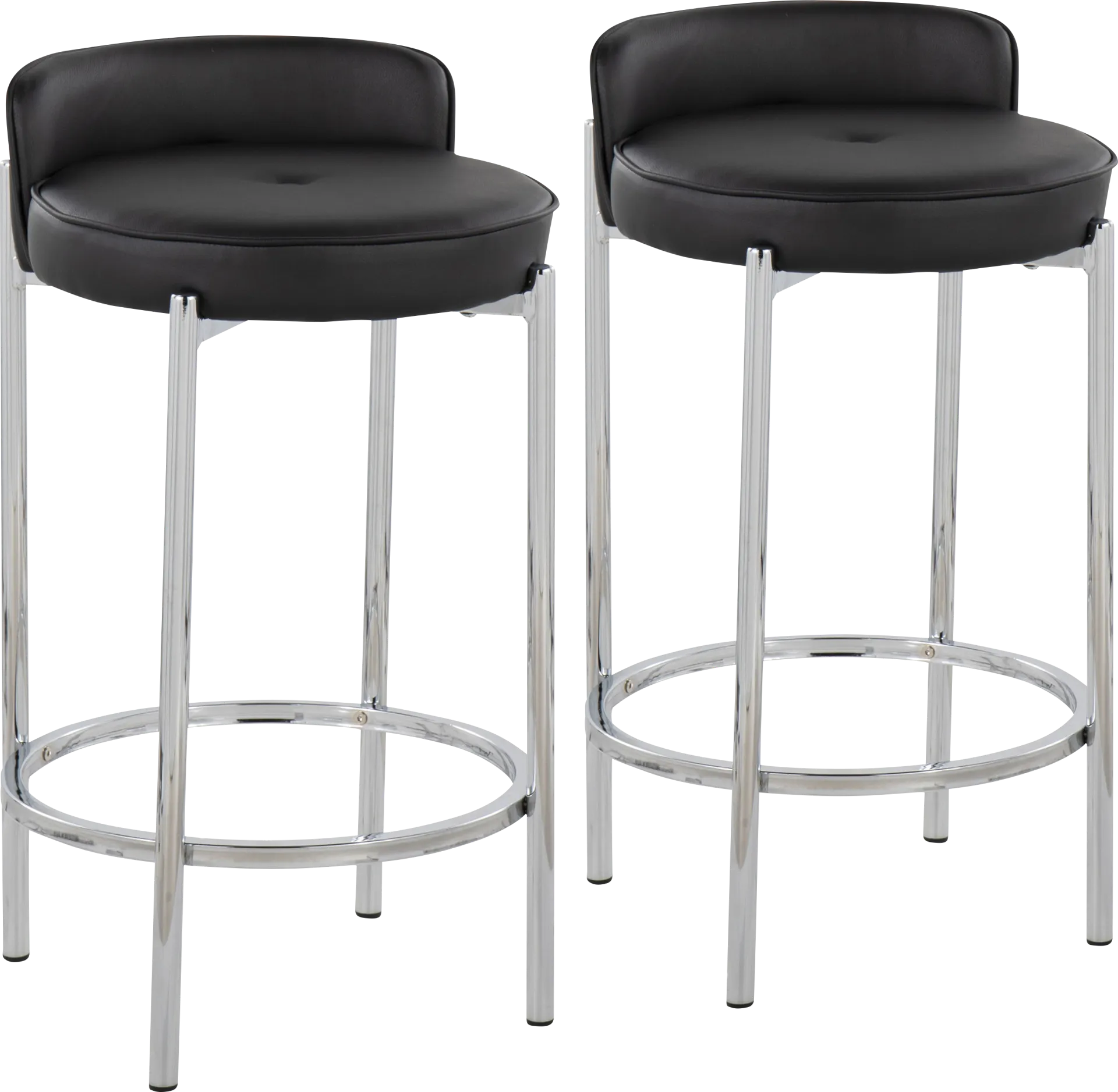 Bannon II Black Counter Stool Set of 2 - Image 1