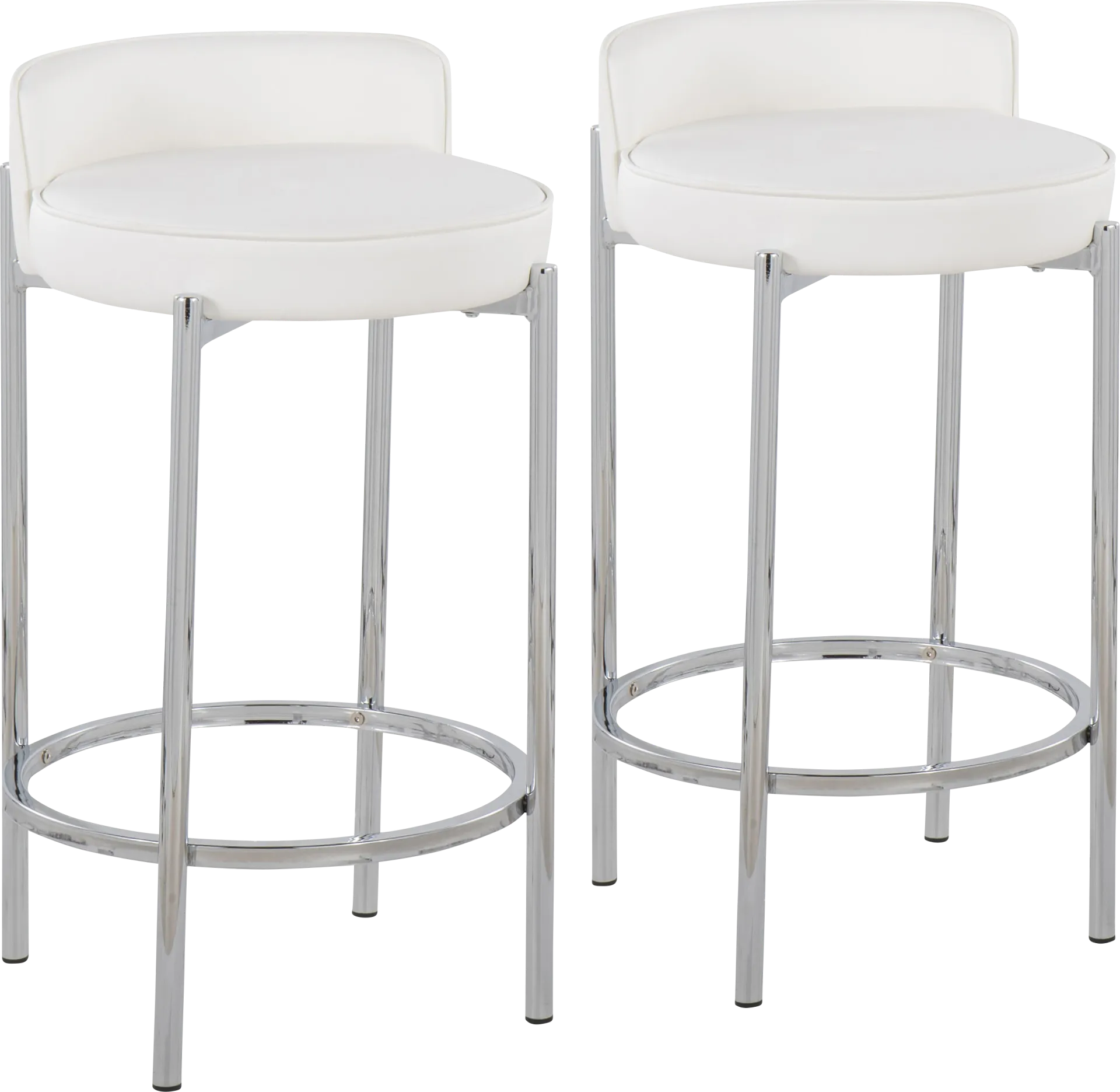 Bannon II White Counter Stool Set of 2 - Image 1