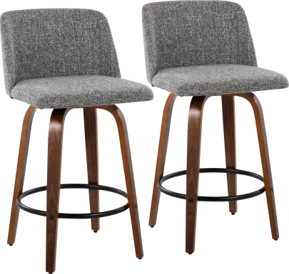 Clyo I Gray Counter Stool Set of 2