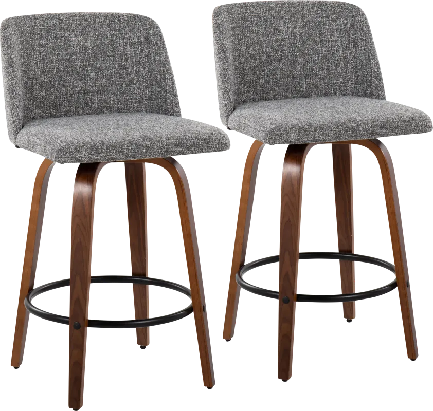 Clyo I Gray Counter Stool Set of 2