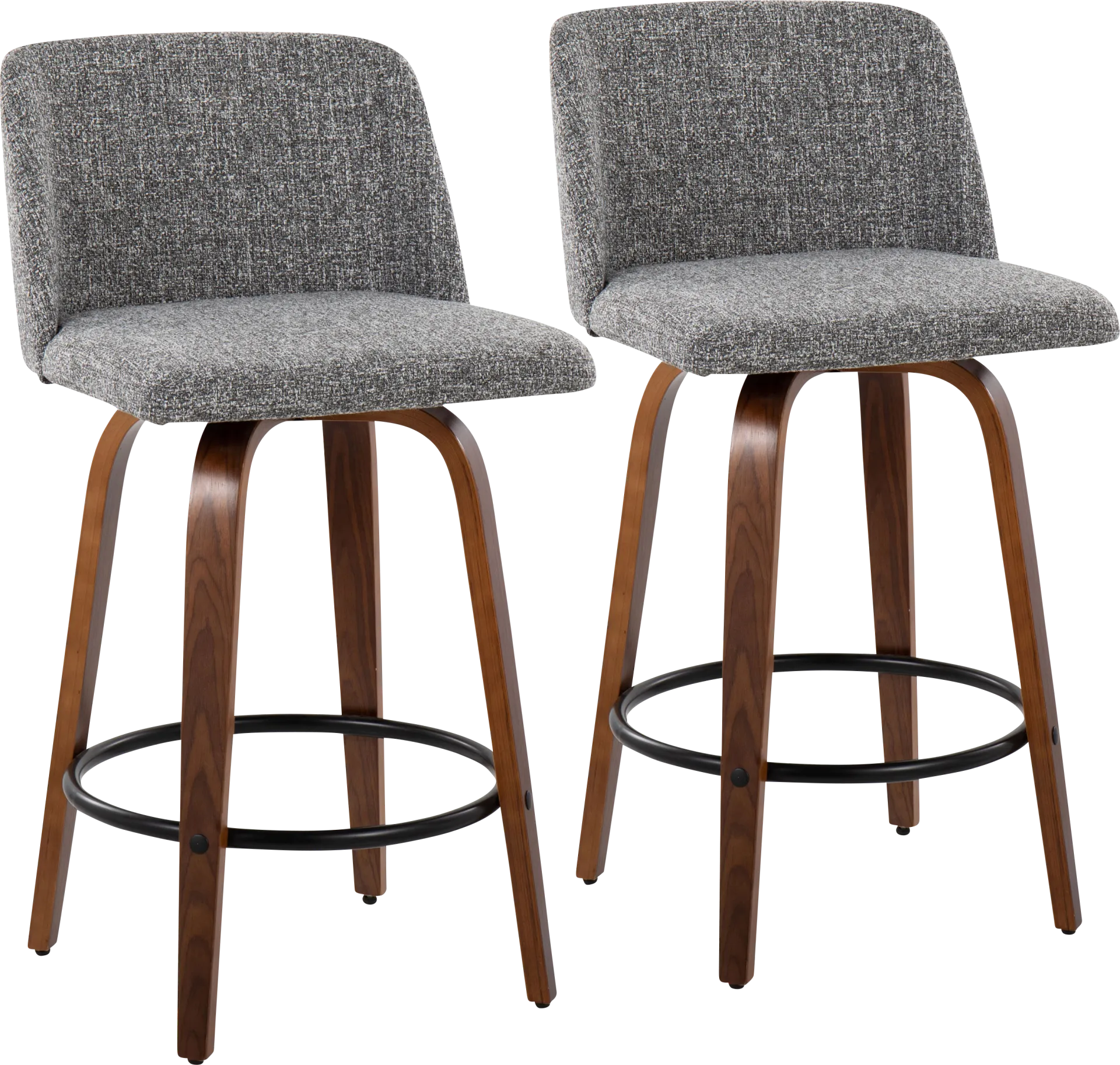 Clyo I Gray Counter Stool Set of 2 - Image 1