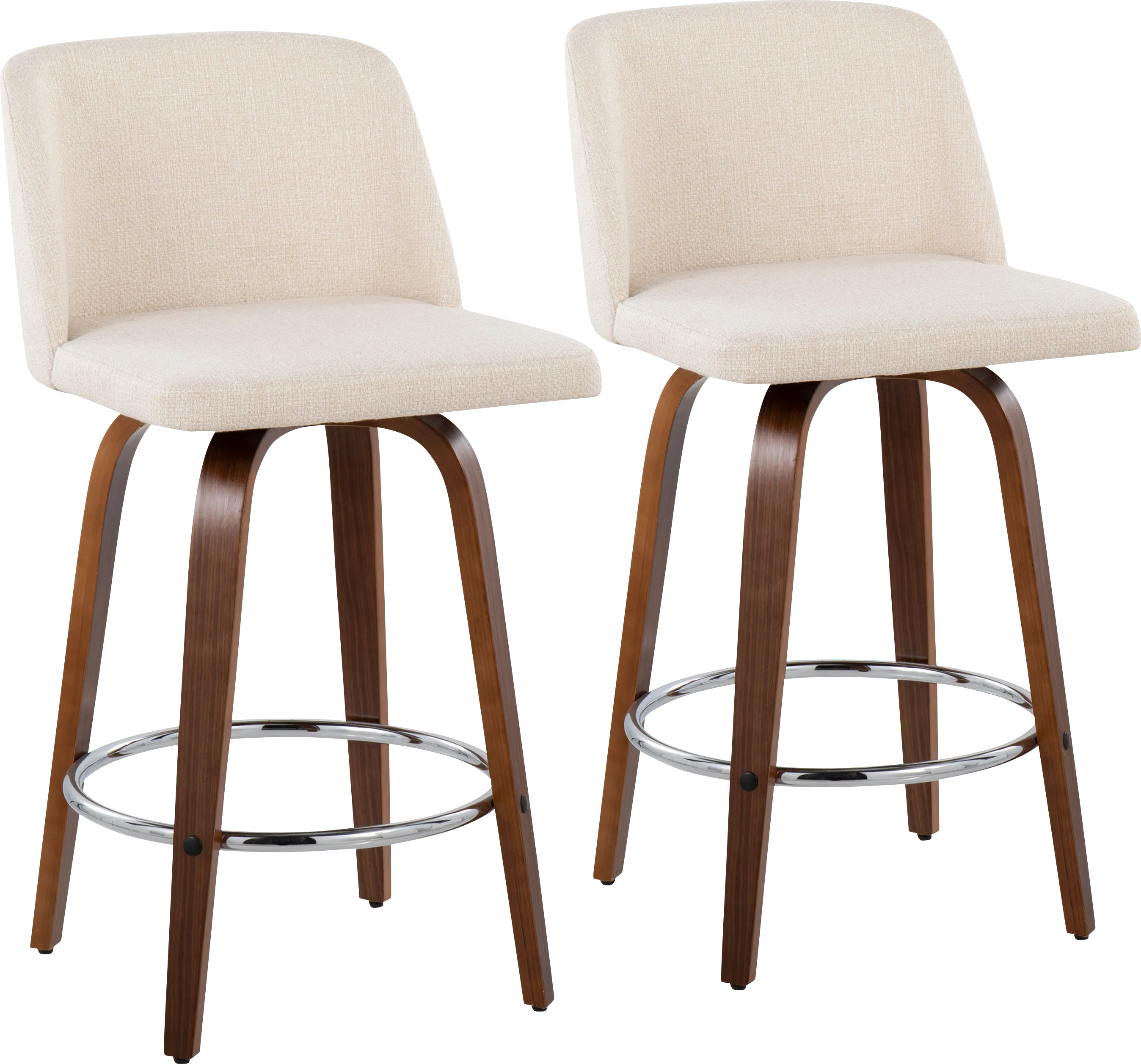 Clyo II Swivel Counter Stool, Set of 2 - Thumbnail - Image 1