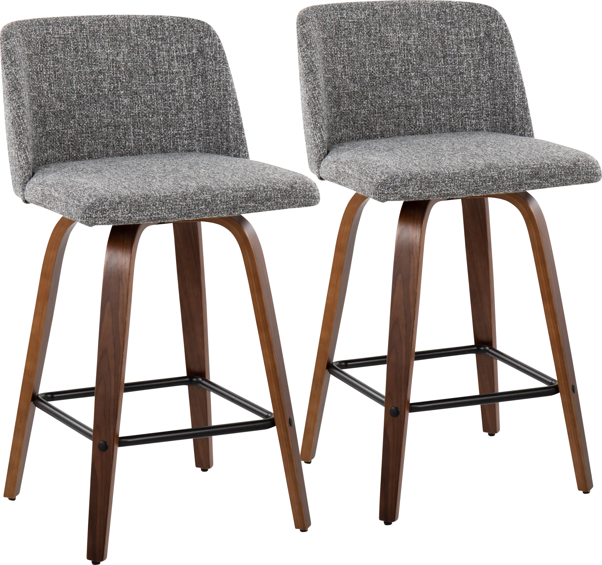 Clyo III Gray Counter Stool Set of 2 - Image 1