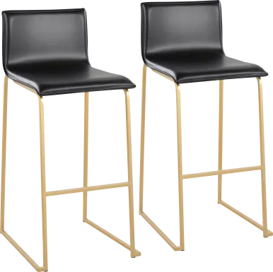 Glatigny I Black Barstool Set of 2