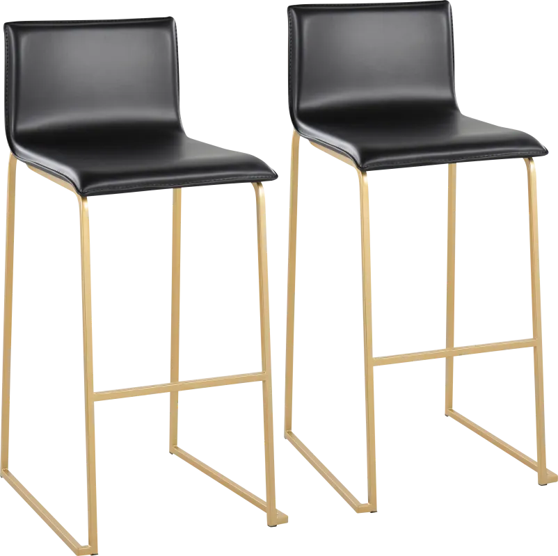 Glatigny I Black Barstool Set of 2