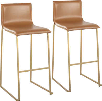 Glatigny I Camel Barstool Set of 2
