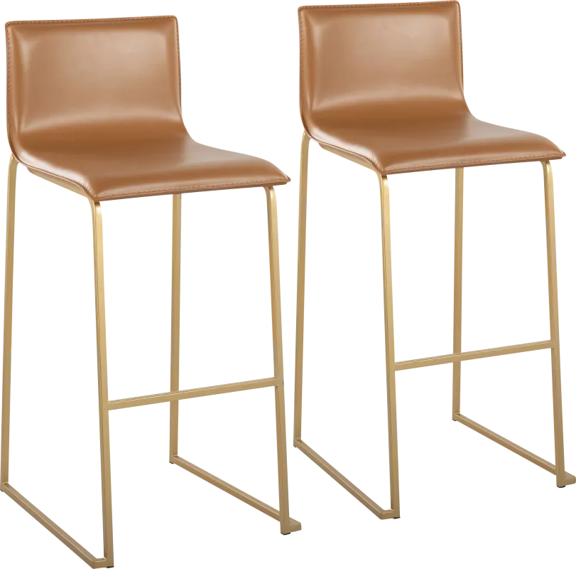 Glatigny I Camel Barstool Set of 2