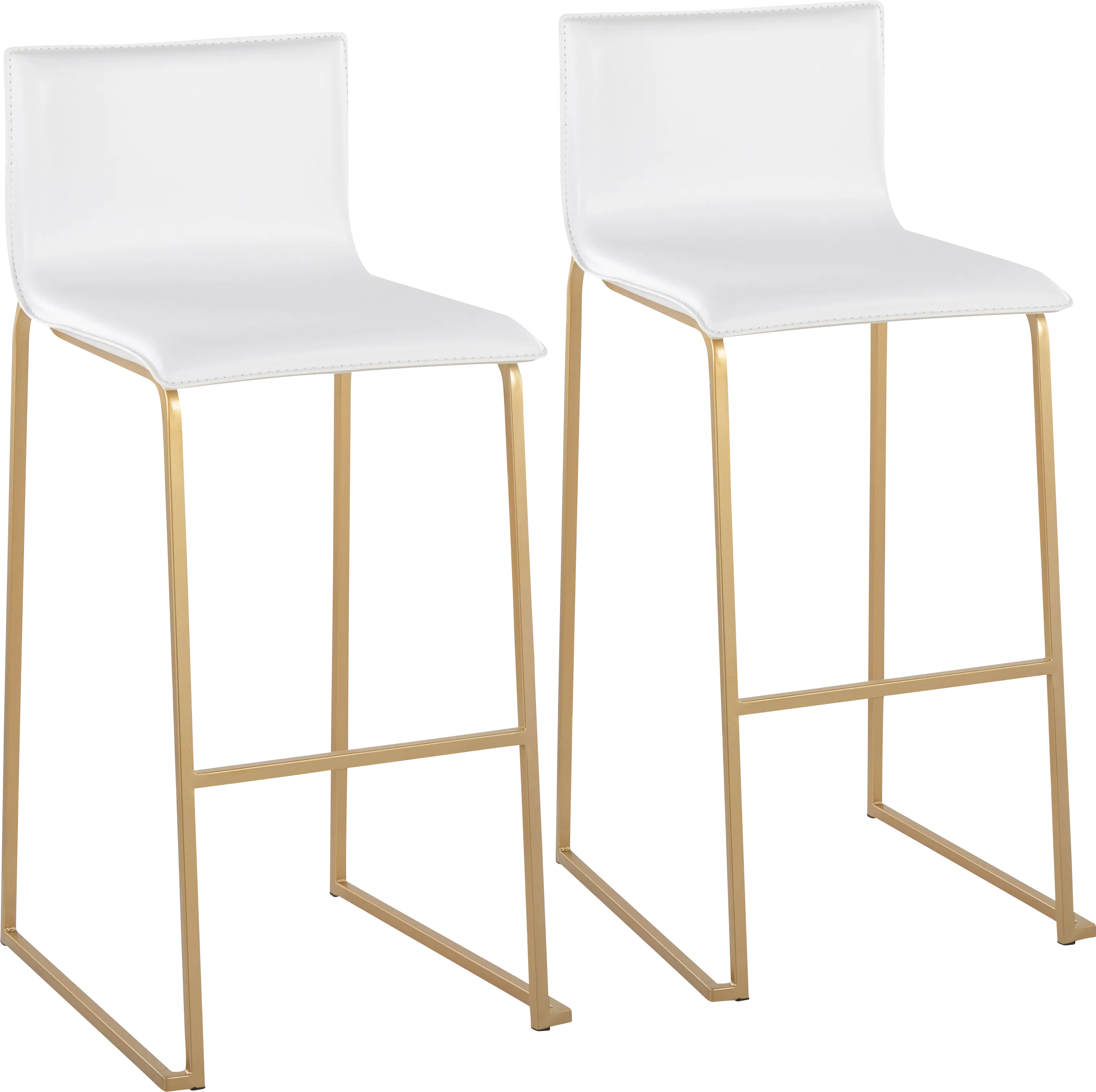 Glatigny I White Barstool Set of 2