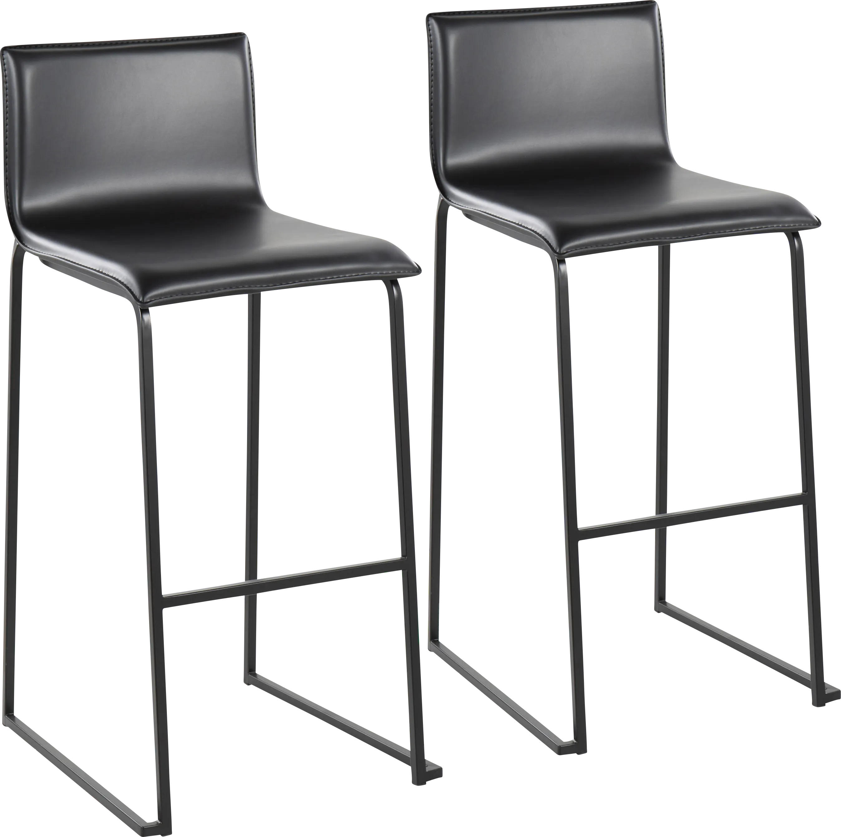 Glatigny II Black Barstool Set of 2 - Thumbnail - Image 1