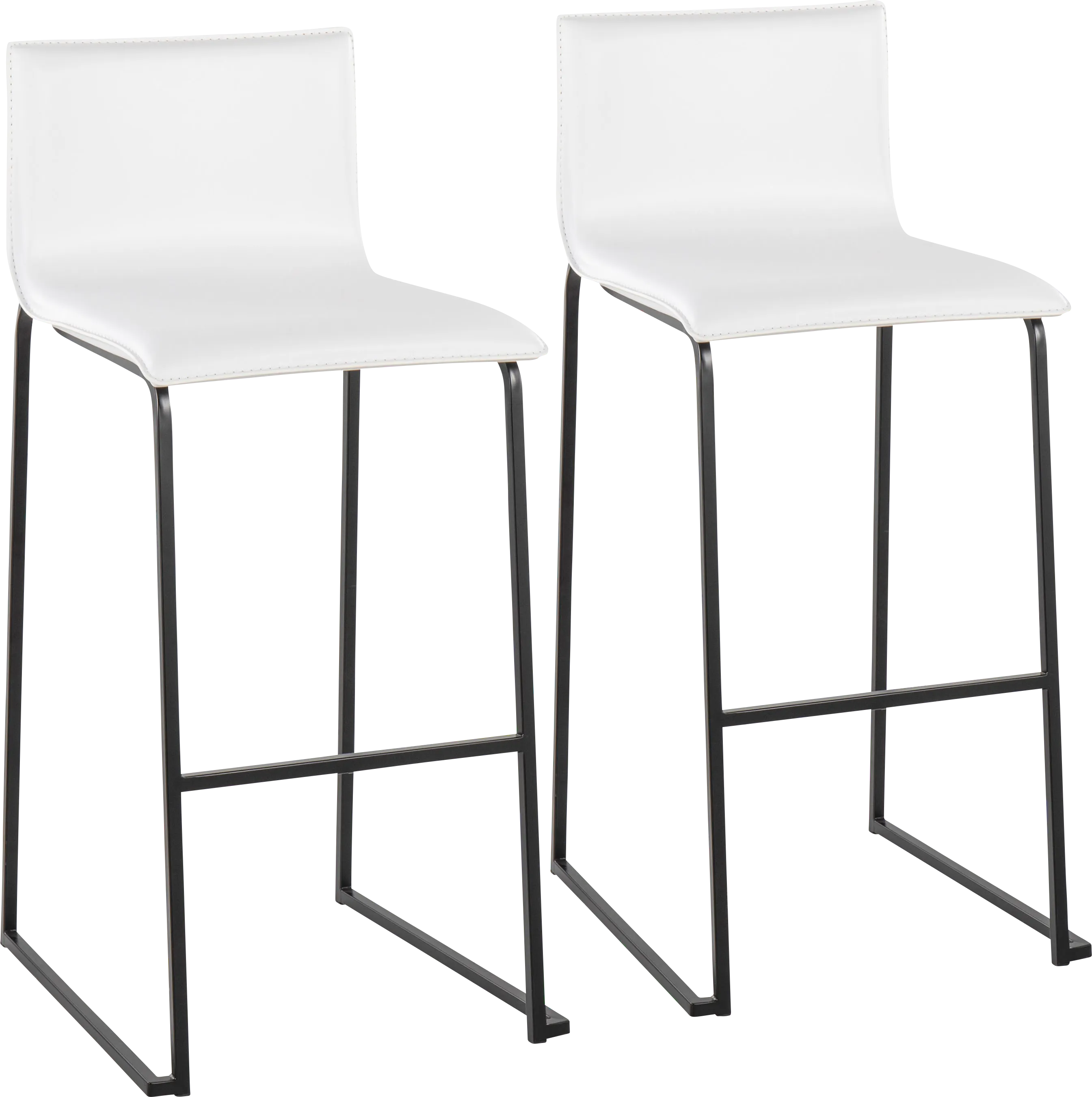 Glatigny II White Barstool Set of 2 - Thumbnail - Image 1