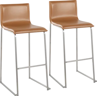 Glatigny III Camel Barstool Set of 2