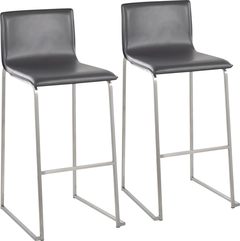 Glatigny III Gray Barstool Set of 2