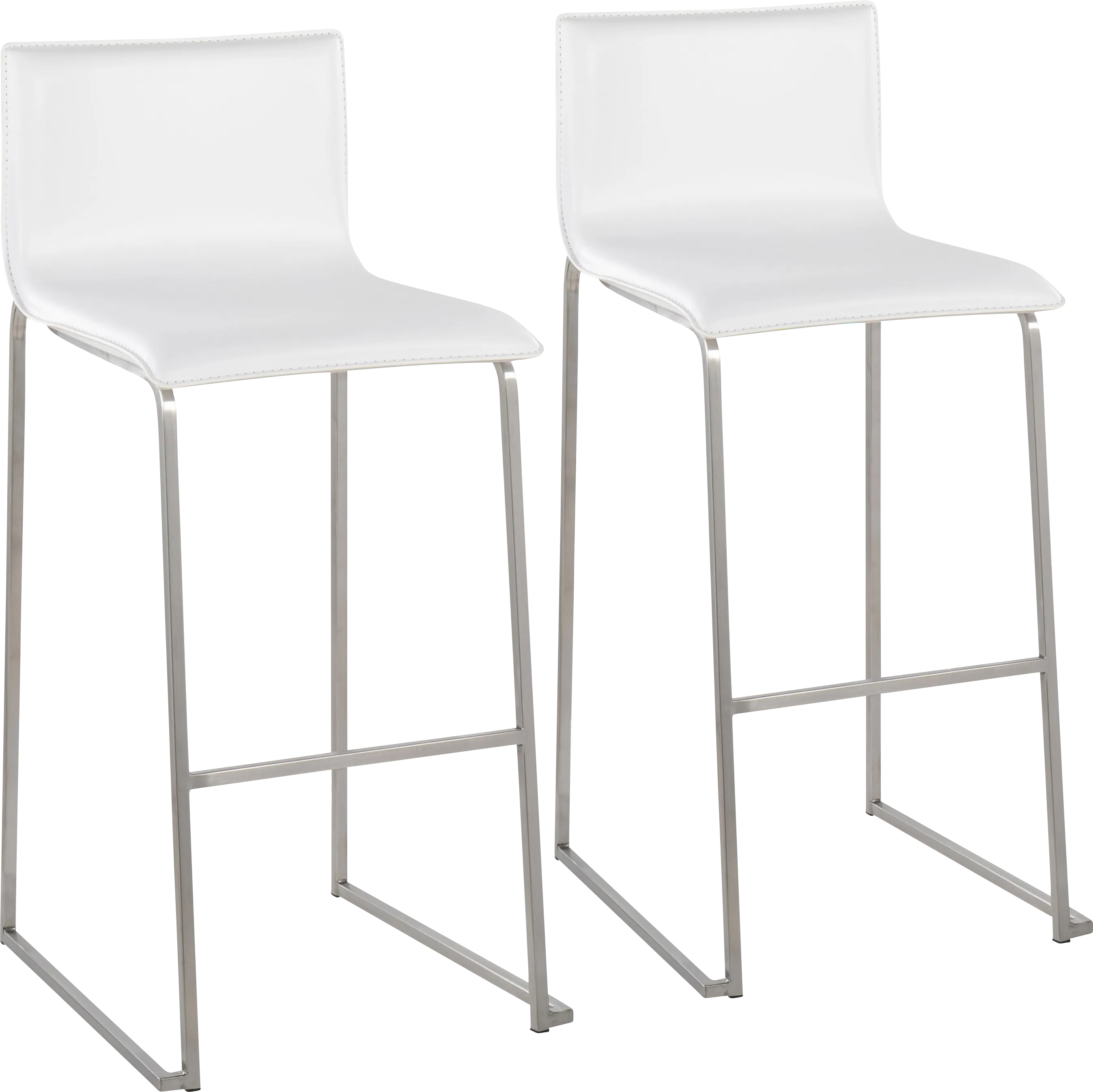 Glatigny III White Barstool Set of 2 - Thumbnail - Image 1