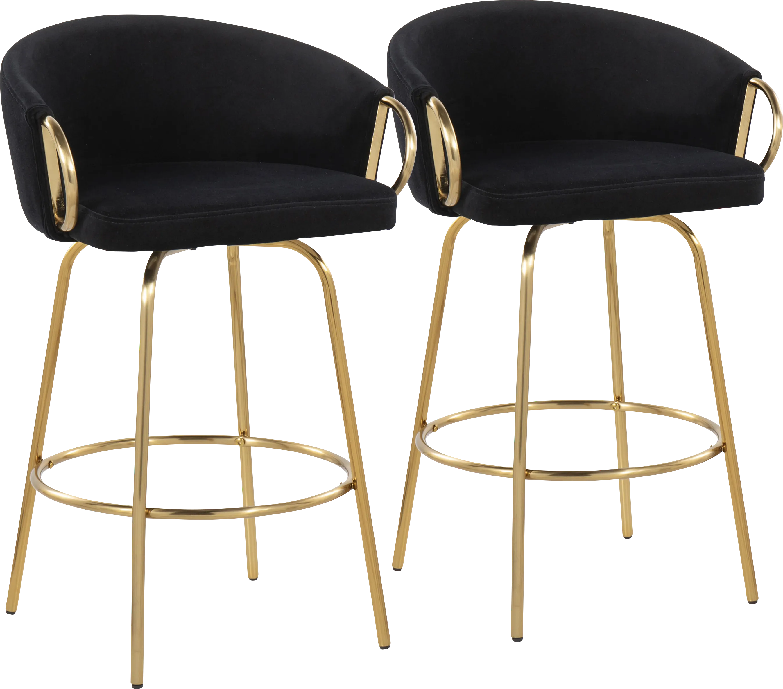 Amarante Black Counter Stool Set of 2 - Thumbnail - Image 1