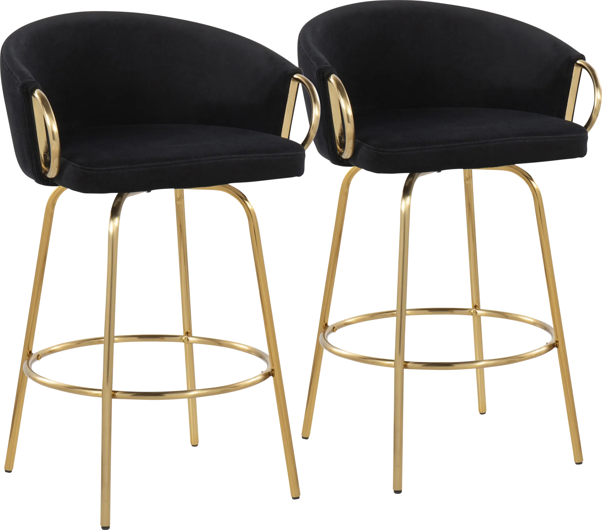 Amarante Black Counter Stool Set of 2 - Image 1