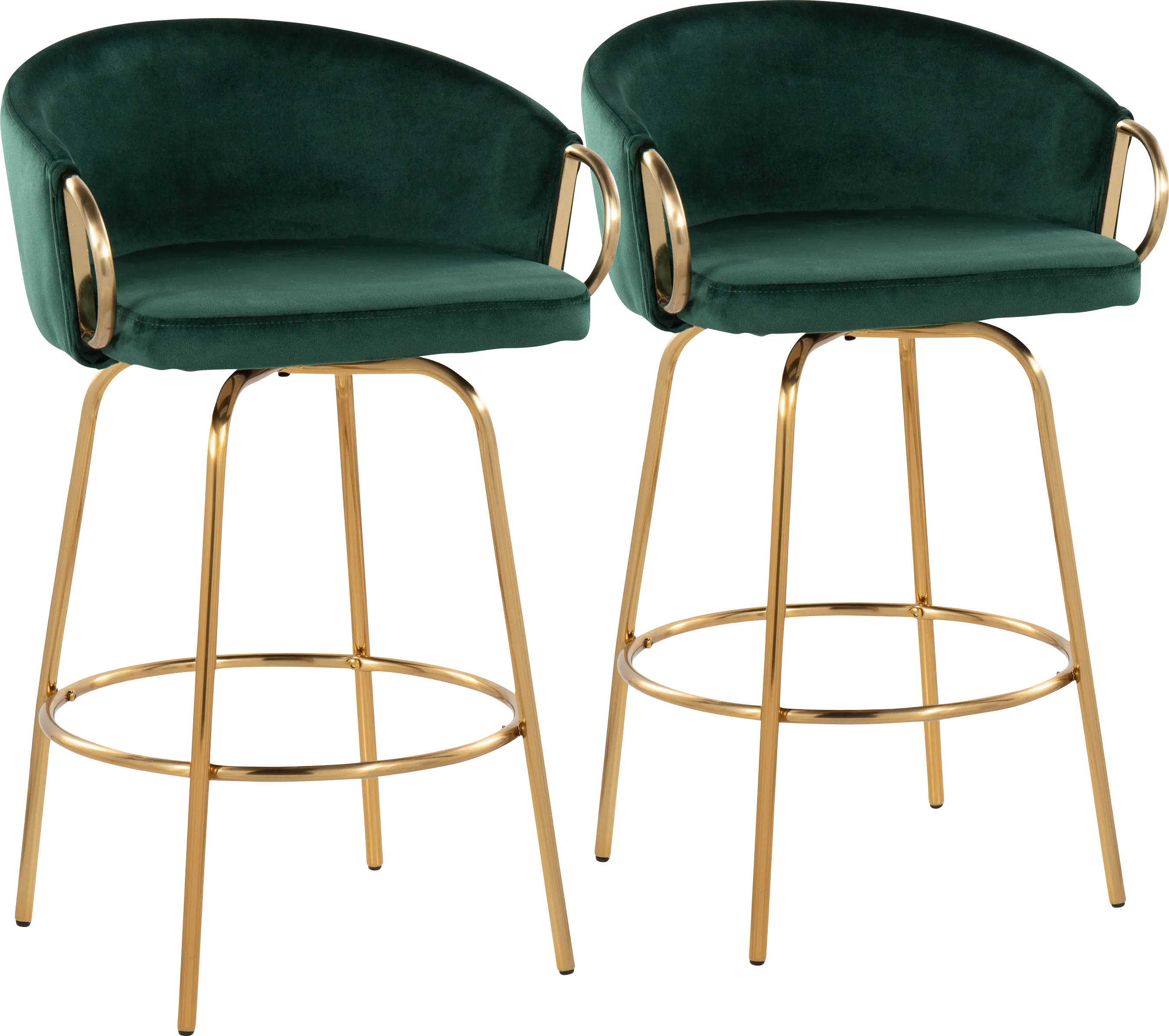 Amarante Green Counter Stool Set of 2 - Thumbnail - Image 1