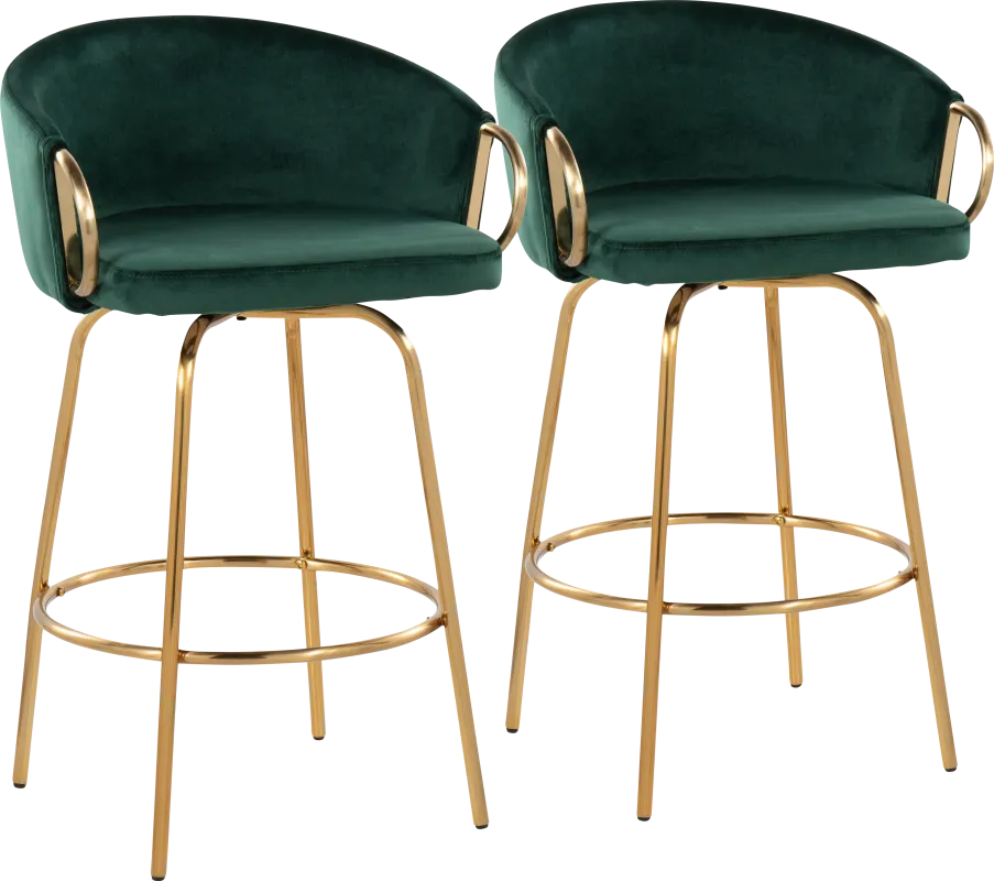 Amarante Green Counter Stool Set of 2
