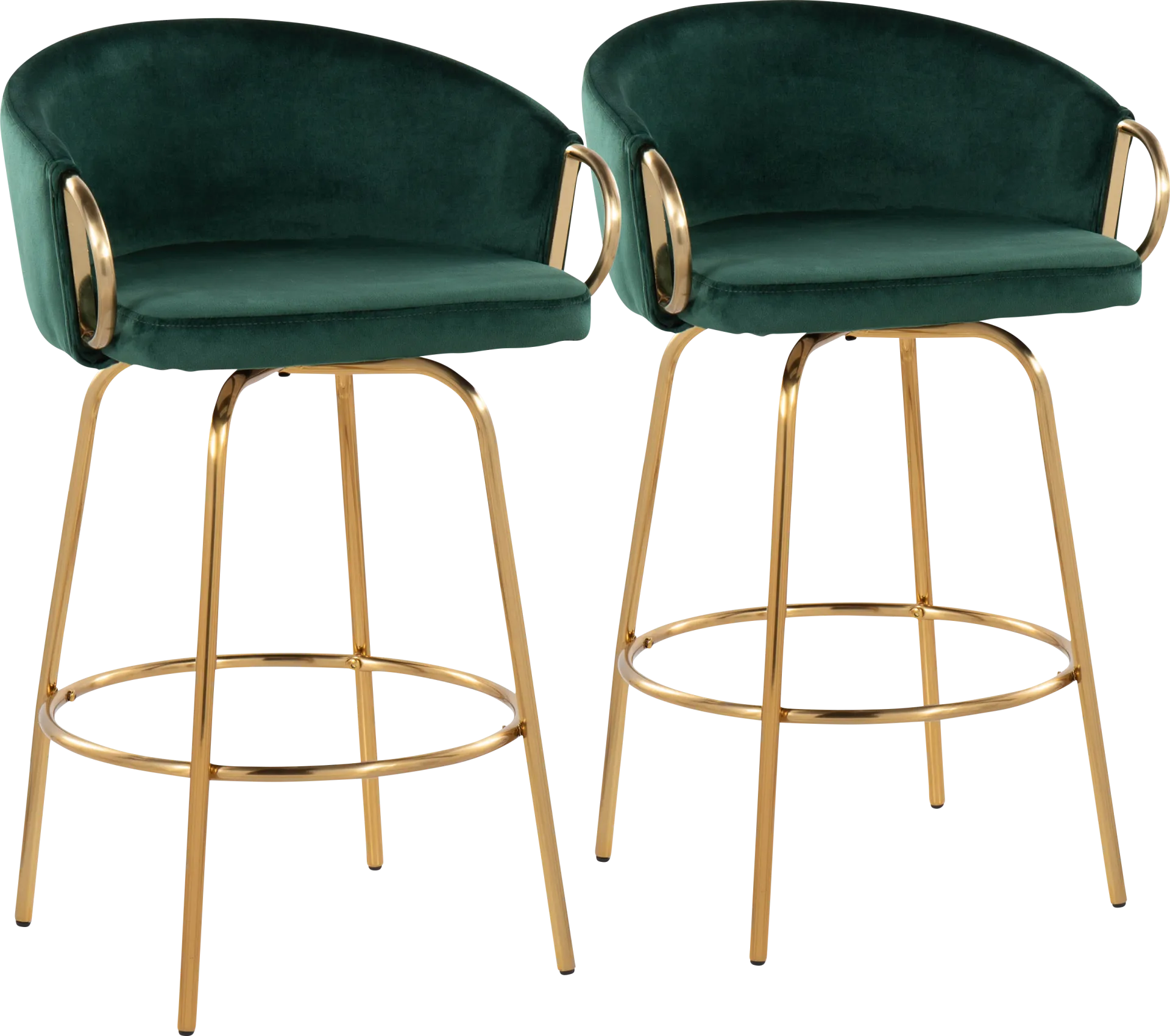 Amarante Green Counter Stool Set of 2 - Image 1