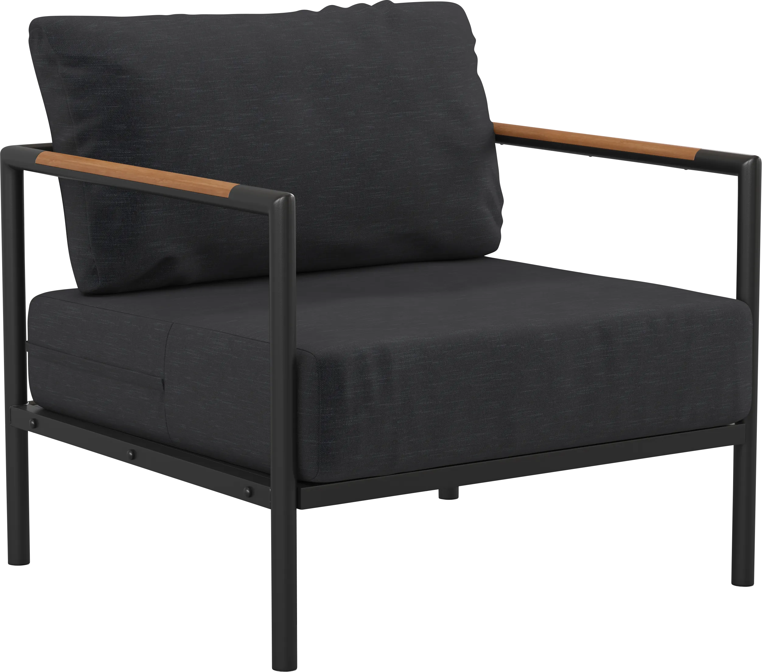 Outdoor Annelan Black Accent Chair - Thumbnail - Image 1