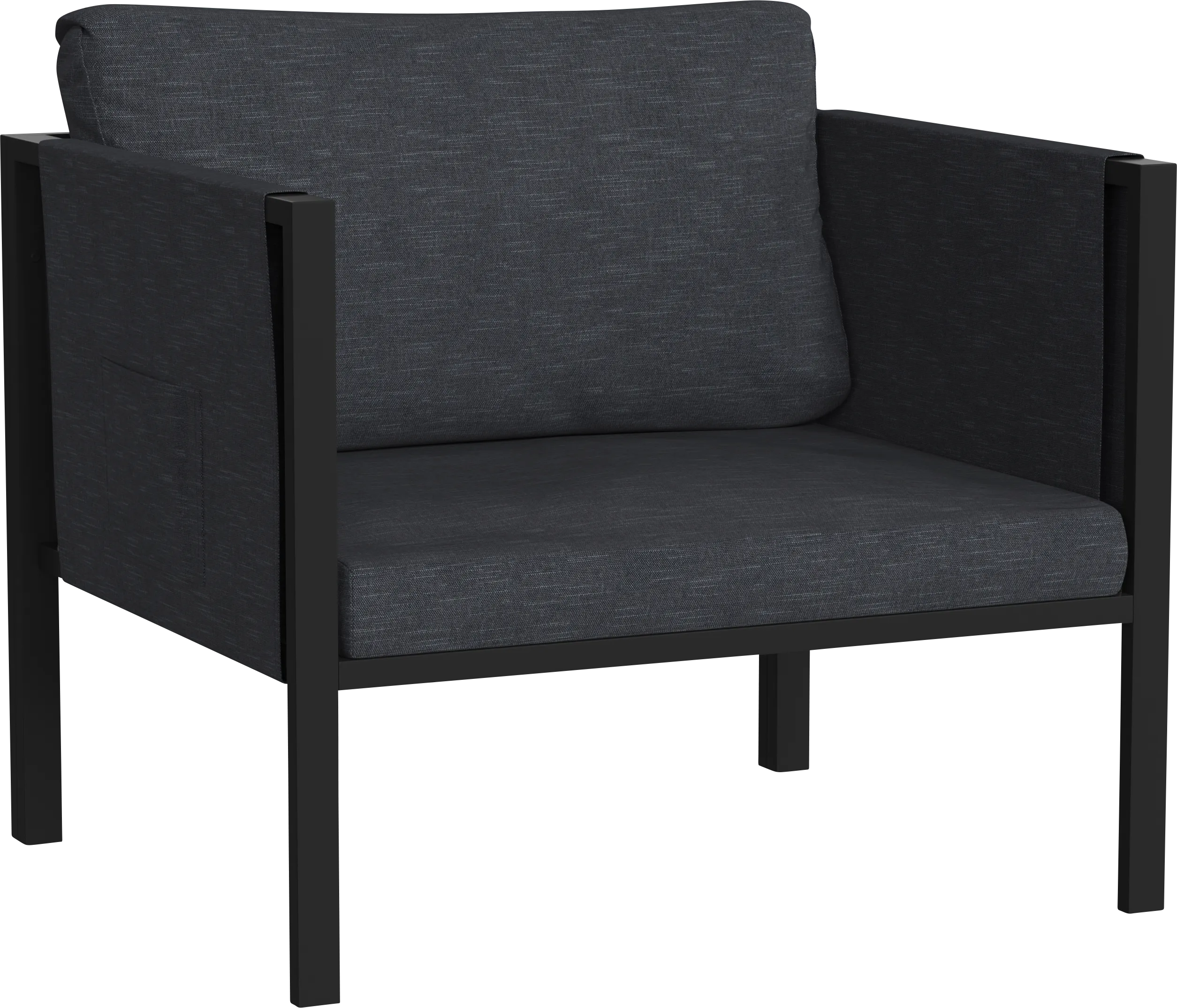 Outdoor Dellanor Charcoal Accent Chair - Thumbnail - Image 1