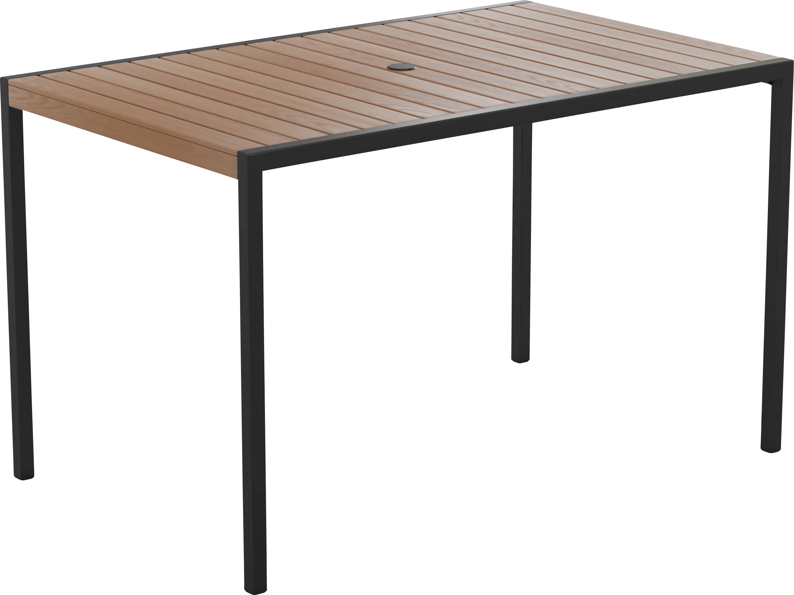Outdoor Renoldor Brown Rectangular Dining Table - Thumbnail - Image 1