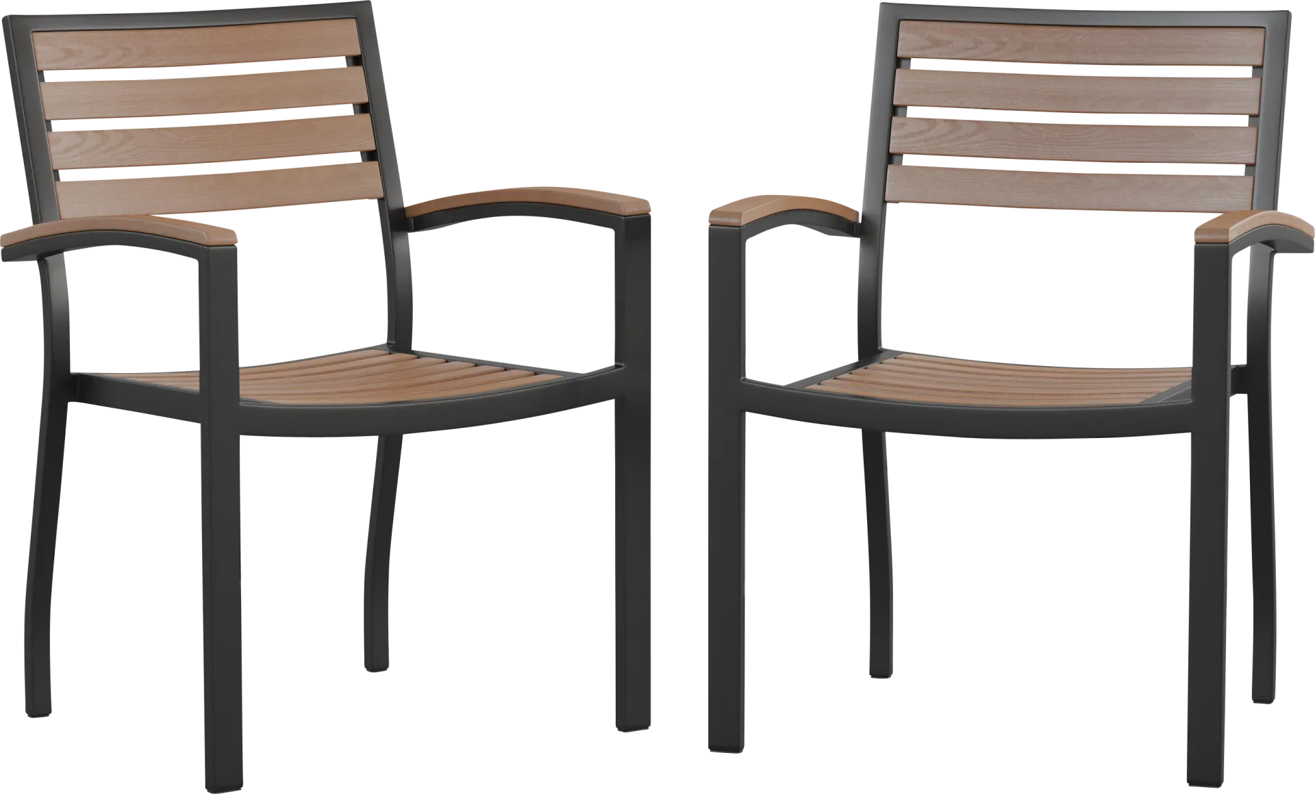 Outdoor Renoldor Brown Dining Chair, Set of 2 - Image 1