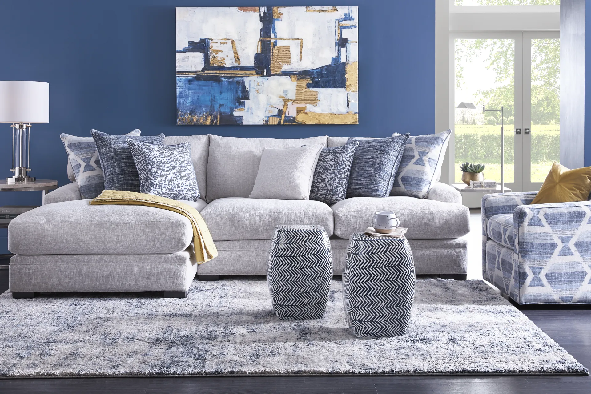 Bedford Park Ivory 2 Pc Sectional - Image 1