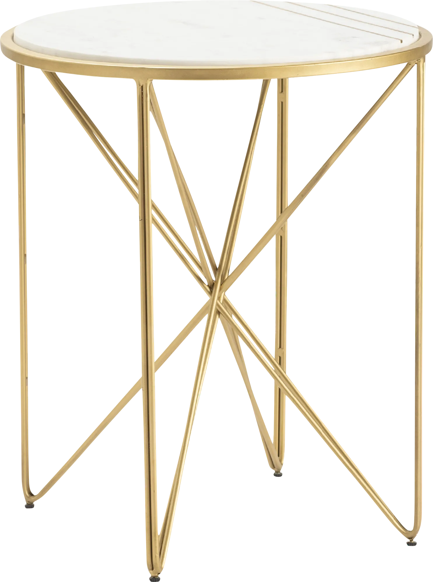 Debina White End Table - Image 1