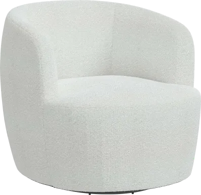 Elloran Cream Swivel Accent Chair