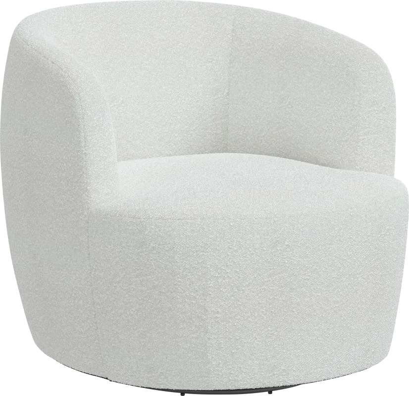Elloran Cream Swivel Accent Chair