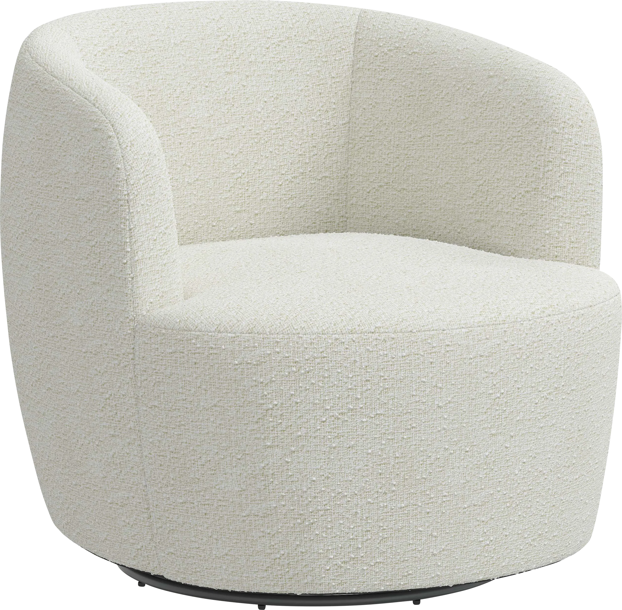 Elloran White Swivel Accent Chair - Thumbnail - Image 1