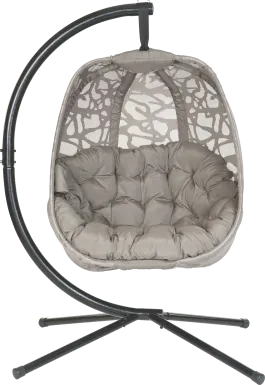 Outdoor Wolframe Beige Hanging Chair