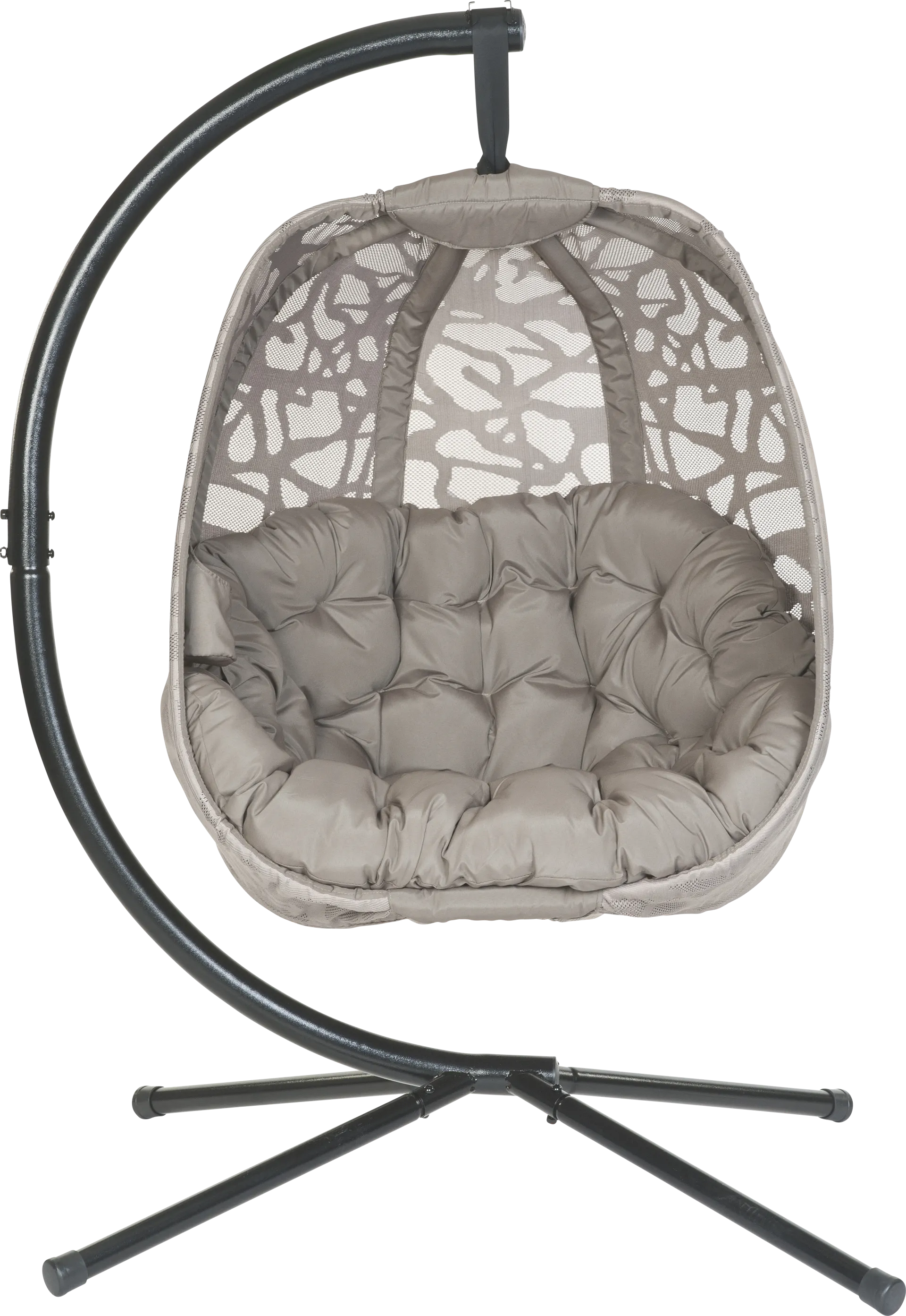 Outdoor Wolframe Beige Hanging Chair - Image 1