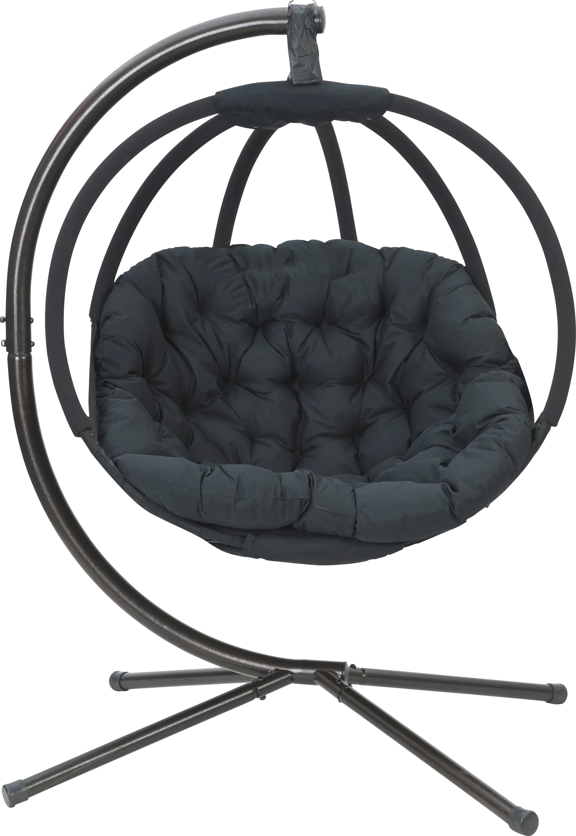 Outdoor Vanderpoel Black Hanging Chair - Image 1