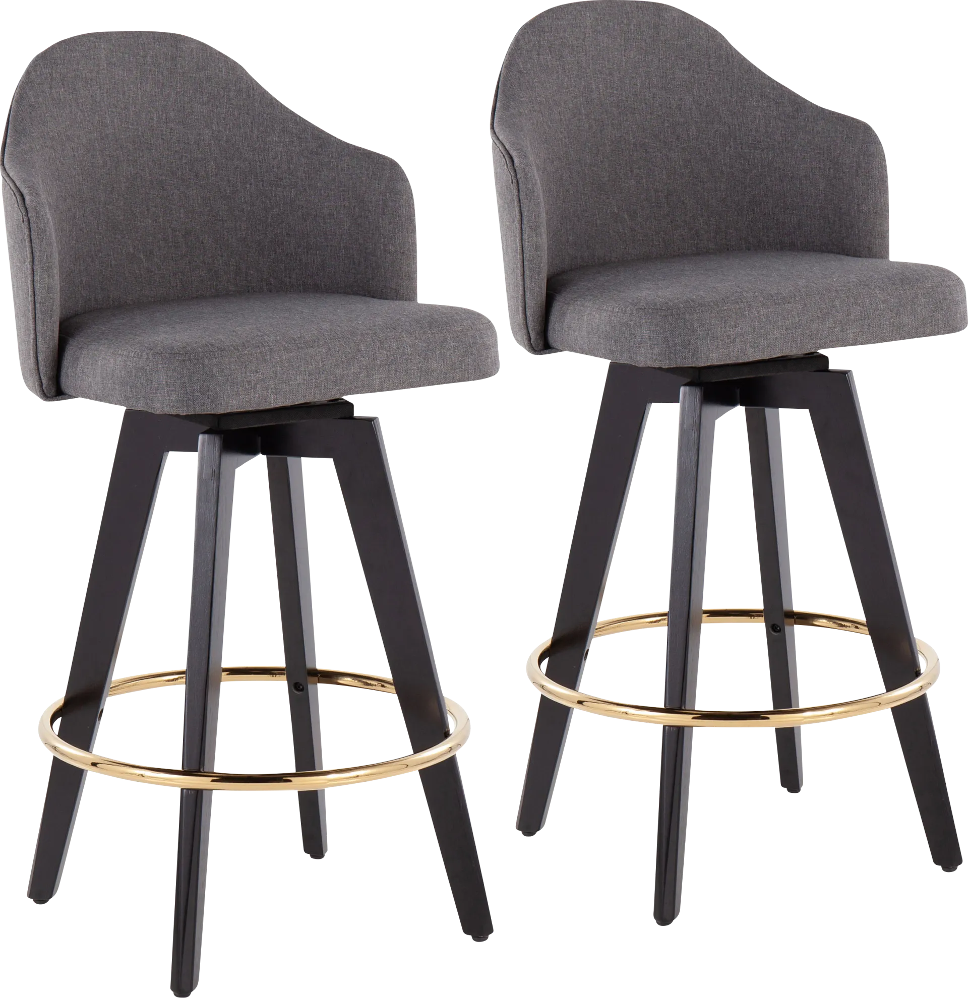 Sandron I Gray Counter Height Stool, Set of 2 - Image 1