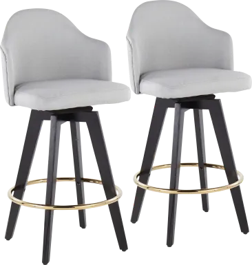 Sandron I Light Gray Counter Height Stool, Set of 2