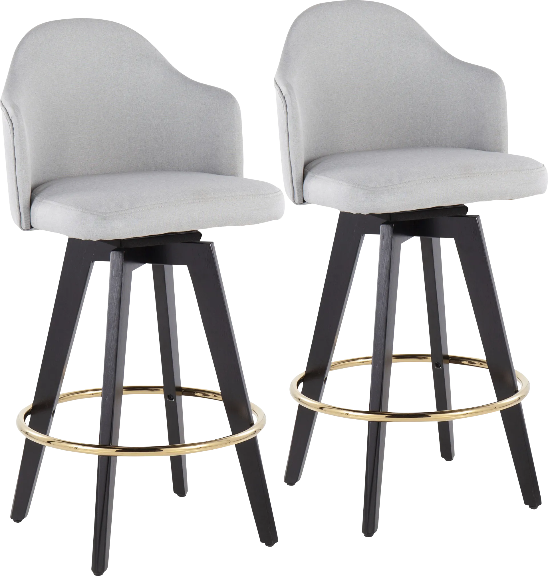 Sandron I Light Gray Counter Height Stool, Set of 2 - Image 1