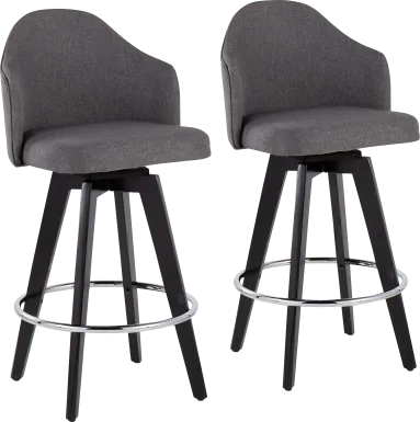 Sandron II Gray Counter Height Stool, Set of 2