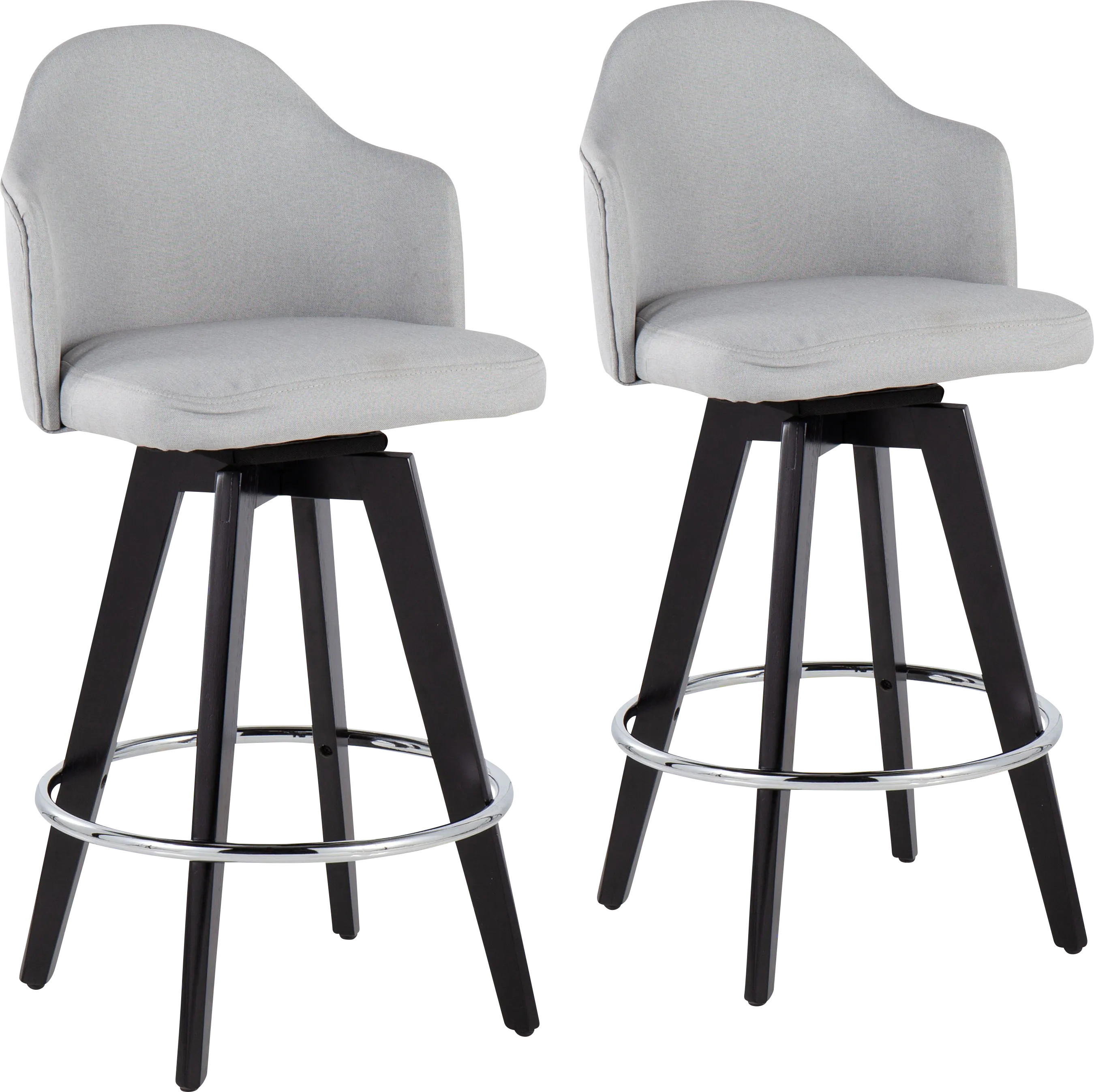 Sandron II Light Gray Counter Height Stool, Set of 2 - Thumbnail - Image 1
