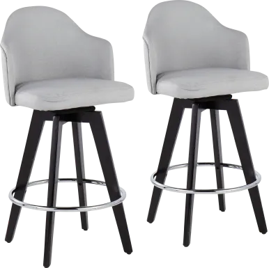 Sandron II Light Gray Counter Height Stool, Set of 2