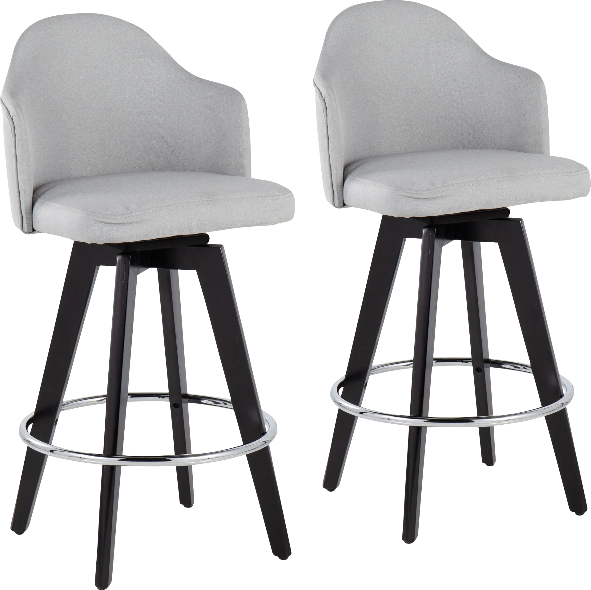 Sandron II Light Gray Counter Height Stool, Set of 2 - Image 1