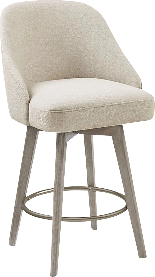 Whitborne Sand Swivel Counter Height Stool - Thumbnail - Image 1
