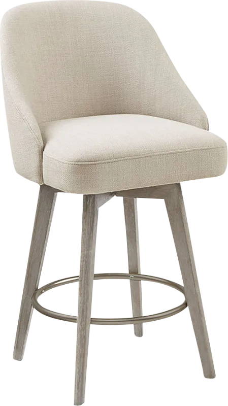 Whitborne Sand Swivel Counter Height Stool