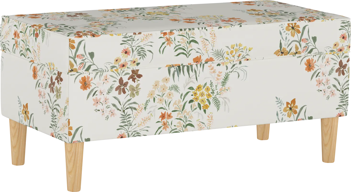 Pladson II Cream Storage Bench