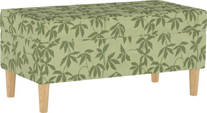 Pladson II Light Green Storage Bench