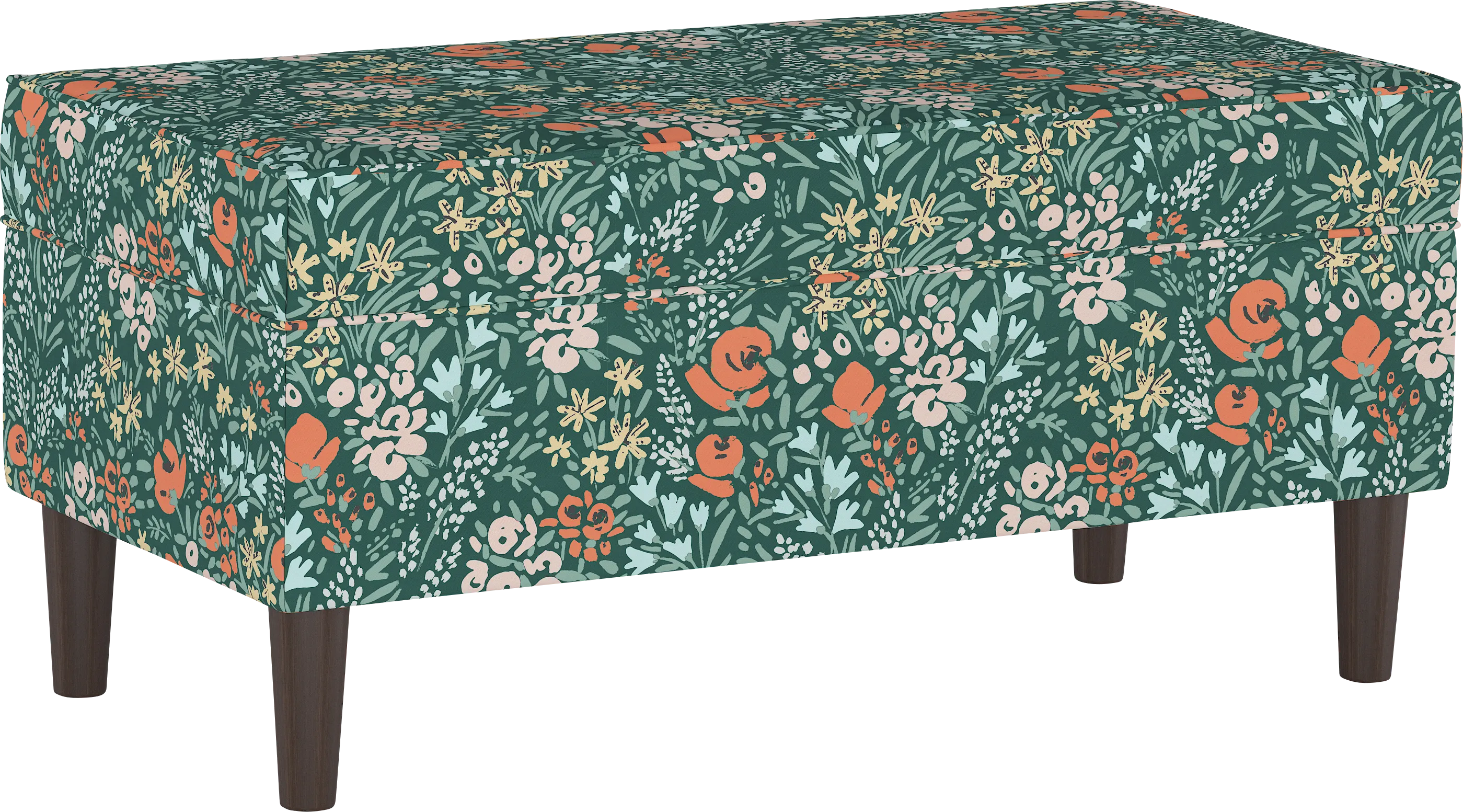 Ralson II Dark Green Storage Bench